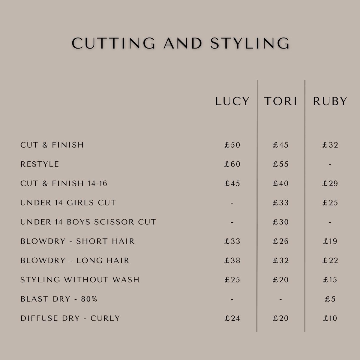 Price List 1